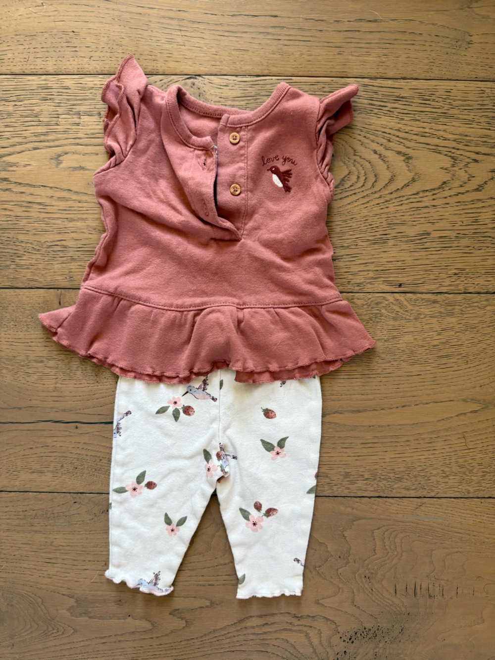 Carter’s Baby Girls 2-Piece Hummingbird & Floral Tunic Leggings Set 3M